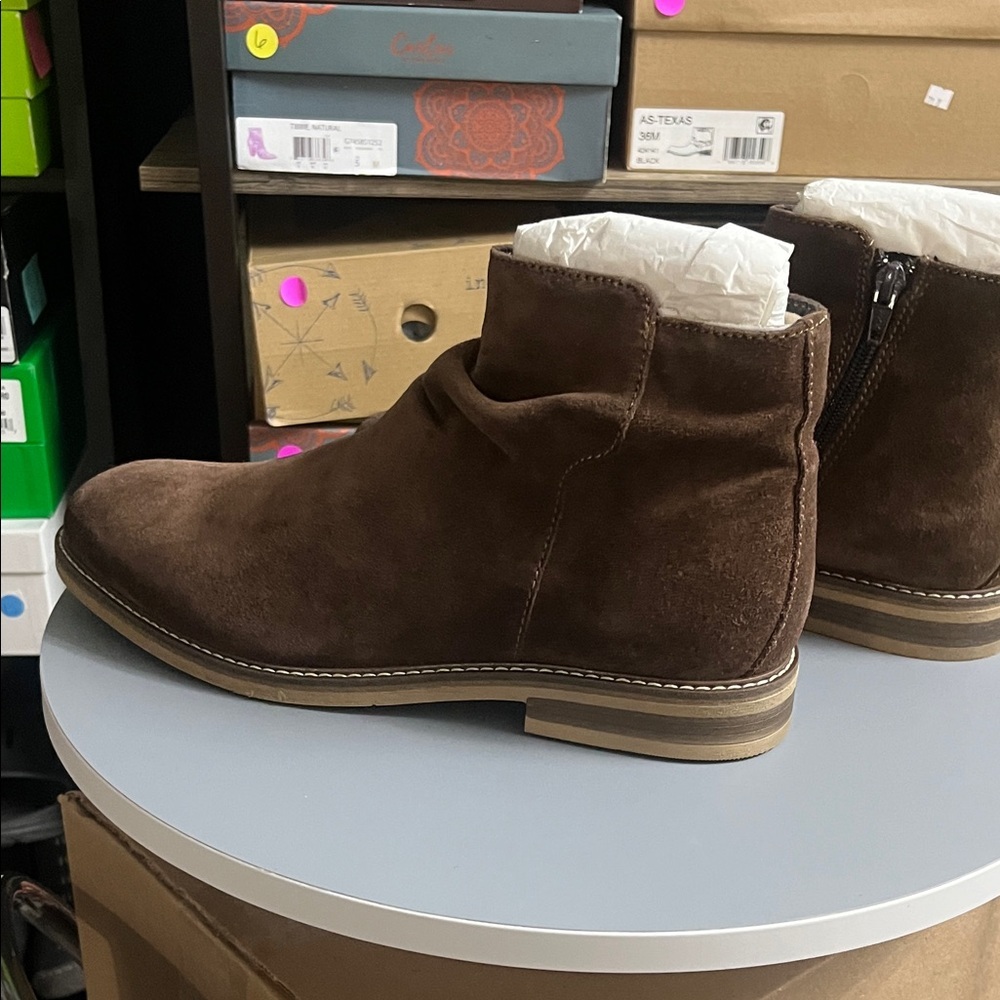 Alfani Men's Dark Brown Suede Boots - Picture 7 of 9